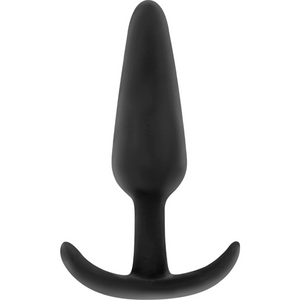 BLACK&SILVER - PLUG ANAL DE SILICONE KAEL COM CABO MÉDIO