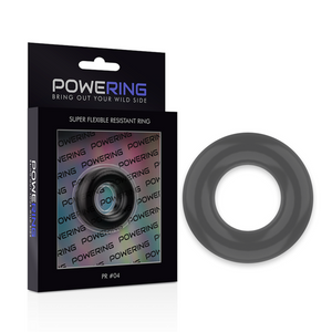 POWERING - ANEL PARA PÊNIS SUPER FLEXÍVEL E RESISTENTE 3,8CM PR04 PRETO