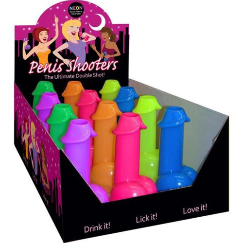 KHEPER GAMES - NEON SHOTS FORMA DE PÊNIS 1 UNIDADE (COR ALEATÓRIA)