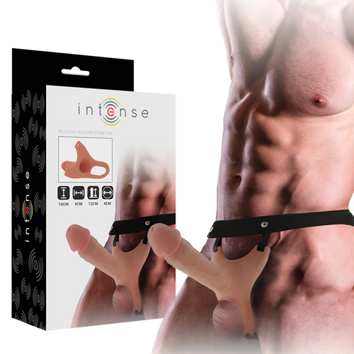 INTENSE - ARNÊS OCO COM DILDO DE SILICONE 16 X 3,5 CM