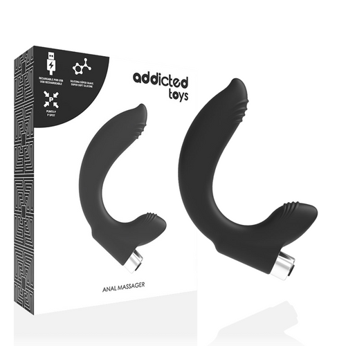 ADDICTED TOYS - VIBRADOR PROSTTICO RECARREGVEL MODELO 7 - PRETO