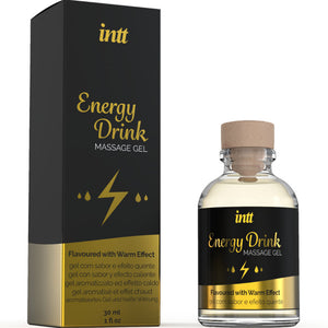 INTT MASSAGE & ORAL SEX - GEL DE MASSAGEM COM ENERGIA AROMATIZADA BEBIDA E EFEITO AQUECENTE