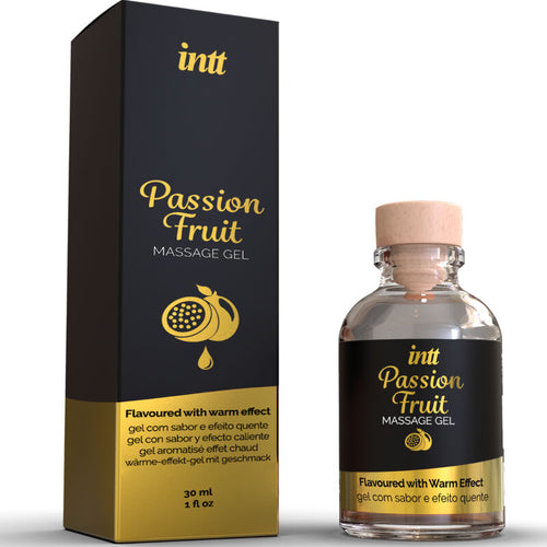 INTT MASSAGE & ORAL SEX - GEL DE MASSAGEM COM SABOR DE MARACUJÁ COM EFEITO CALOR