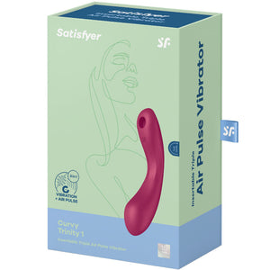 SATISFYER - CURVE TRINITY 1 AIR PULSE VIBRATION VERMELHO