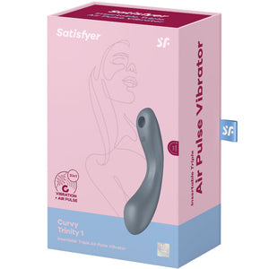 SATISFYER - CURVE TRINITY 1 AIR PULSE VIBRATION VERMELHO