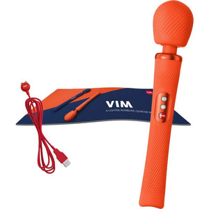 FUN FACTORY - VIM SILICONE RECARREGVEL VIBRANTE PESO RUMBLE WAND MIDNIGHT BLUE