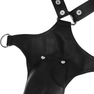 FETISH SUBMISSIVE ATTITUDE - ARNÊS JOCK STRAP DE COURO ECO MASCULINO