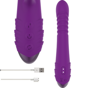 INTENSE - VIBRADOR RECARREGVEL MULTIFUNO IGGY PARA CIMA E PARA BAIXO COM ESTIMULADOR CLITÓRICO ROXO