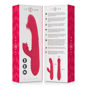 INTENSE - VIBRADOR UP & DOWN RECARREGVEL DUA MULTIFUNO COM LÍNGUA VERMELHA