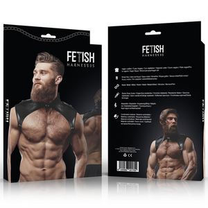 FETISH SUBMISSIVE ATTITUDE - ARNÊS DE PESCOO DE COURO ECO AJUSTVEL BRIGADA MASCULINA