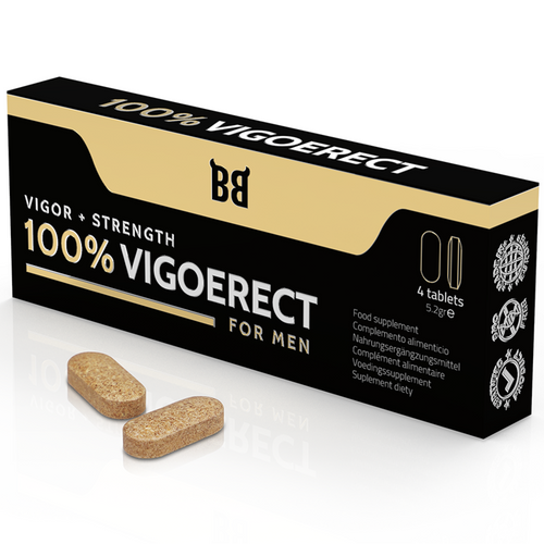 BLACK BULL - 100% VIGOERECT VIGOR + FORÇA PARA HOMENS 4 COMPRIMIDOS