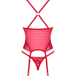 OBSESSIVE - LACELOVE CORSET VERMELHO XS/S