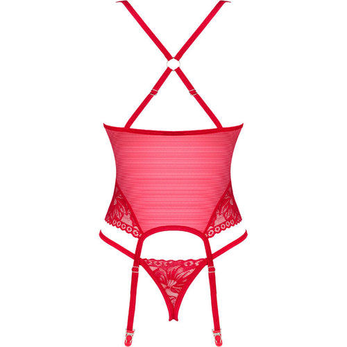 OBSESSIVE - LACELOVE CORSET VERMELHO XS/S