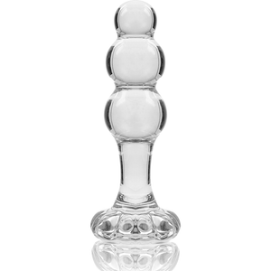 NEBULA SERIES BY IBIZA - MODELO 1 PLUG VIDRO BOROSILICADO TRANSPARENTE 10.5 CM -O- 3 CM