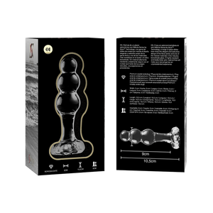 NEBULA SERIES BY IBIZA - MODELO 1 PLUG VIDRO BOROSILICADO TRANSPARENTE 10.5 CM -O- 3 CM