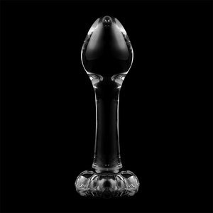 NEBULA SERIES BY IBIZA - MODELO 2 ANAL PLUG VIDRO BOROSILICADO TRANSPARENTE 11 CM -O- 3.5 CM