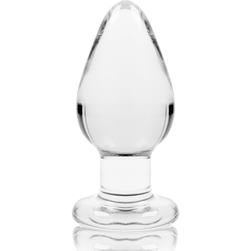 NEBULA SERIES BY IBIZA - MODELO 3 ANAL PLUG VIDRO BOROSILICADO TRANSPARENTE 11 CM -O- 5 CM