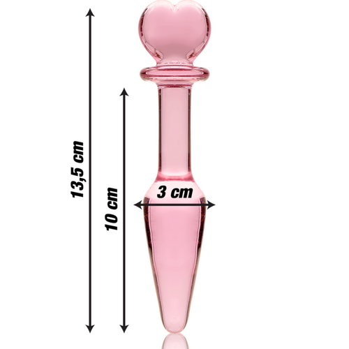 NEBULA SERIES BY IBIZA - MODELO 7 ANAL PLUG VIDRO BOROSILICADO TRANSPARENTE 13.5 CM -O- 3 CM