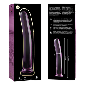 NEBULA SERIES BY IBIZA - MODELO 9 DILDO VIDRO BOROSILICADO TRANSPARENTE 15.5 CM -O- 2.5 CM