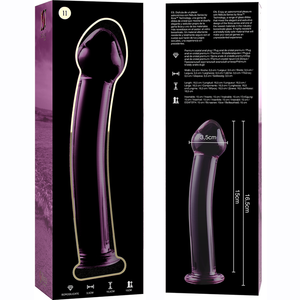 NEBULA SERIES BY IBIZA - MODELO 11 DILDO VIDRO BOROSILICADO TRANSPARENTE 16 CM -O- 3 CM