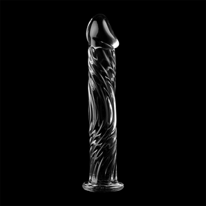 NEBULA SERIES BY IBIZA - MODELO 12 DILDO VIDRO BOROSILICADO TRANSPARENTE 17 CM -O- 3.5 CM