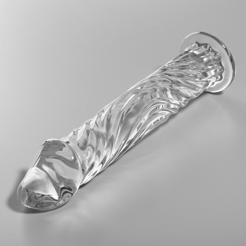 NEBULA SERIES BY IBIZA - MODELO 12 DILDO VIDRO BOROSILICADO TRANSPARENTE 17 CM -O- 3.5 CM