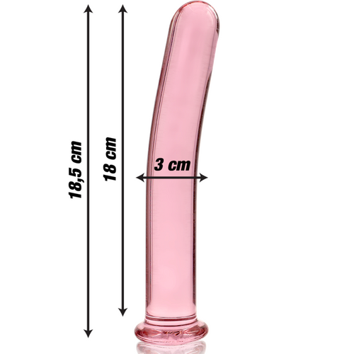 NEBULA SERIES BY IBIZA - MODELO 17 DILDO VIDRO BOROSILICADO TRANSPARENTE 18.5 CM -O- 3 CM