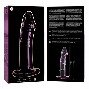 NEBULA SERIES BY IBIZA - MODELO 19 DILDO VIDRO BOROSILICADO TRANSPARENTE 18.5 CM -O- 4 CM