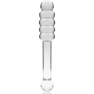 NEBULA SERIES BY IBIZA - MODELO 20 DILDO VIDRO BOROSILICADO TRANSPARENTE 20.5 CM -O- 3 CM