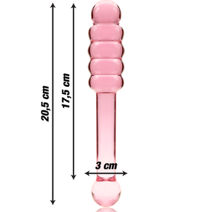 NEBULA SERIES BY IBIZA - MODELO 20 DILDO VIDRO BOROSILICADO TRANSPARENTE 20.5 CM -O- 3 CM