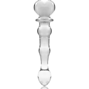 NEBULA SERIES BY IBIZA - MODELO 21 DILDO VIDRO BOROSILICADO TRANSPARENTE 20.5 CM -O- 3.5 CM