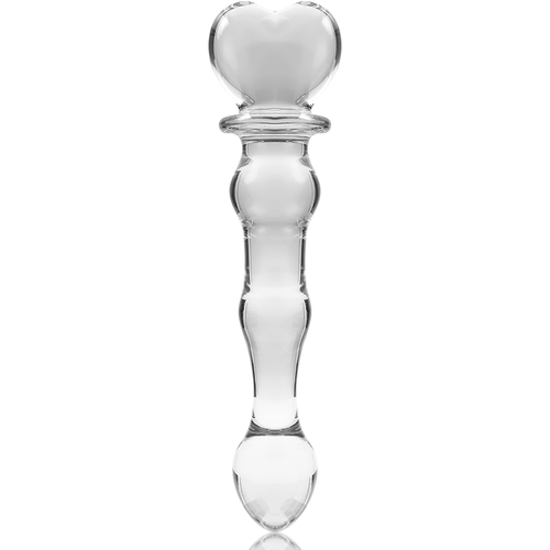 NEBULA SERIES BY IBIZA - MODELO 21 DILDO VIDRO BOROSILICADO TRANSPARENTE 20.5 CM -O- 3.5 CM