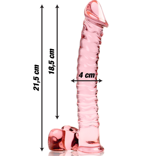 NEBULA SERIES BY IBIZA - MODELO 23 DILDO VIDRO BOROSILICADO TRANSPARENTE 21.5 CM -O- 4 CM