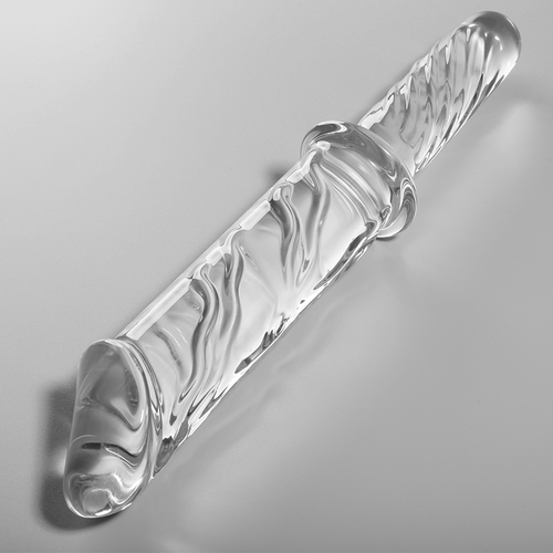 NEBULA SERIES BY IBIZA - MODELO 24 DILDO VIDRO BOROSILICADO TRANSPARENTE 28.5 CM -O- 5 CM