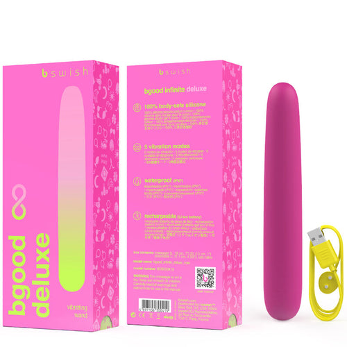 B SWISH - BGOOD INFINITE DELUXE VIBRADOR RECARREGVEL ROSA SILICONE