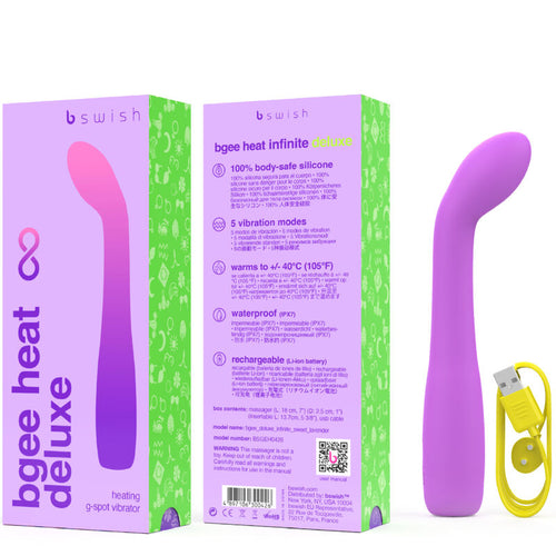 B SWISH - BGEE HEAT INFINITE DELUXE VIBRADOR RECARREGVEL LAVANDA SILICONE