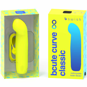 B SWISH - BCUTE CURVE INFINITE CLASSIC RECARREGVEL VIBRADOR DE SILICONE AMARELO