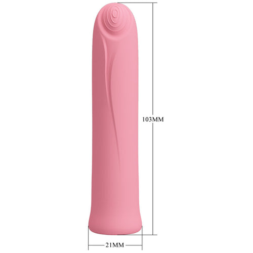 PRETTY LOVE - VIBRADOR CURTIS MINI SUPER POWER 12 VIBRAÕES DE SILICONE ROSA