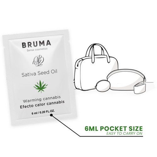 BRUMA - SATIVA SEED OIL SLIDING GEL AQUECEDOR SABOR CANNABIS 6 ML