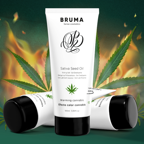 BRUMA - SATIVA SEED OIL SLIDING GEL AQUECEDOR SABOR CANNABIS 100 ML