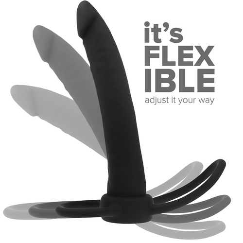 MYTHOLOGY - DILDO ANAL COBI ONYX COM ANEL DE GALO E TESTÍCULO 13 SILICONE CM