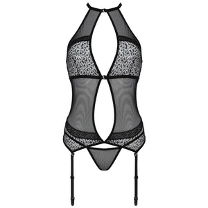 PASSION - SATARA CORSET LINHA ERÓTICA PRETO S/M