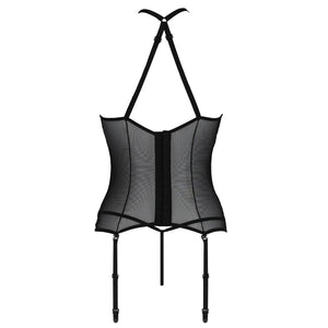 PASSION - SATARA CORSET LINHA ERÓTICA PRETO S/M