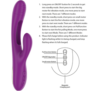 INTENSE - APOLO VIBRADOR MULTIFUNO RECARREGVEL 7 VIBRAÕES COM LÍNGUA OSCILANTE ROXA