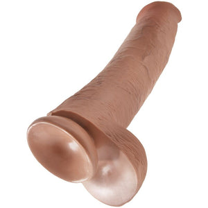 KING COCK - PÊNIS REALÍSTICO COM BOLAS 34.2 CM CARAMELO