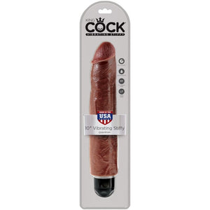 KING COCK - VIBRADOR DE PÉNIS REALISTA 25.6 CM CASTANHO