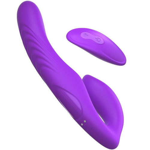 FANTASY FOR HER - VIBRADOR DE DUPLA PENETRAÇÃO CONTROLE REMOTO 9 NÍVEIS VIOLETA