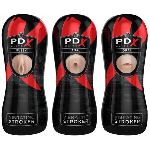 PDX ELITE - CONJUNTO STROKER 12 UNIDADES: 6X VAGINA, 3X ANO, 3X BOCA