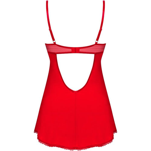 OBSESSIVE - INGRIDIA CHEMISE & TANGA RED XS/S