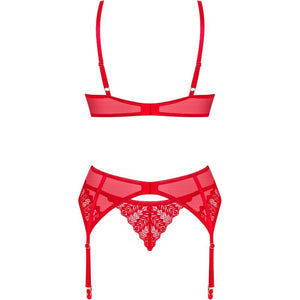 OBSESSIVE - CONJUNTO INGRIDIA DUAS PEAS CROTCHLESS VERMELHO XL/XXL